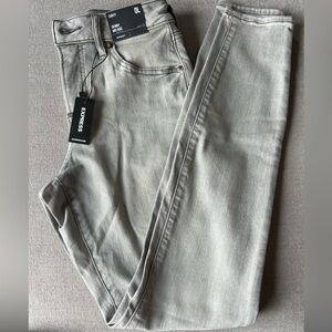 Express curvy skinny mid-rise grey jeans - size 0L New